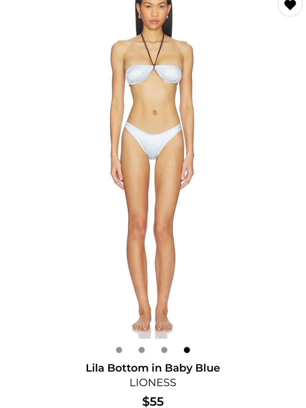 Lioness Baby Blue Strapless Bikini Set